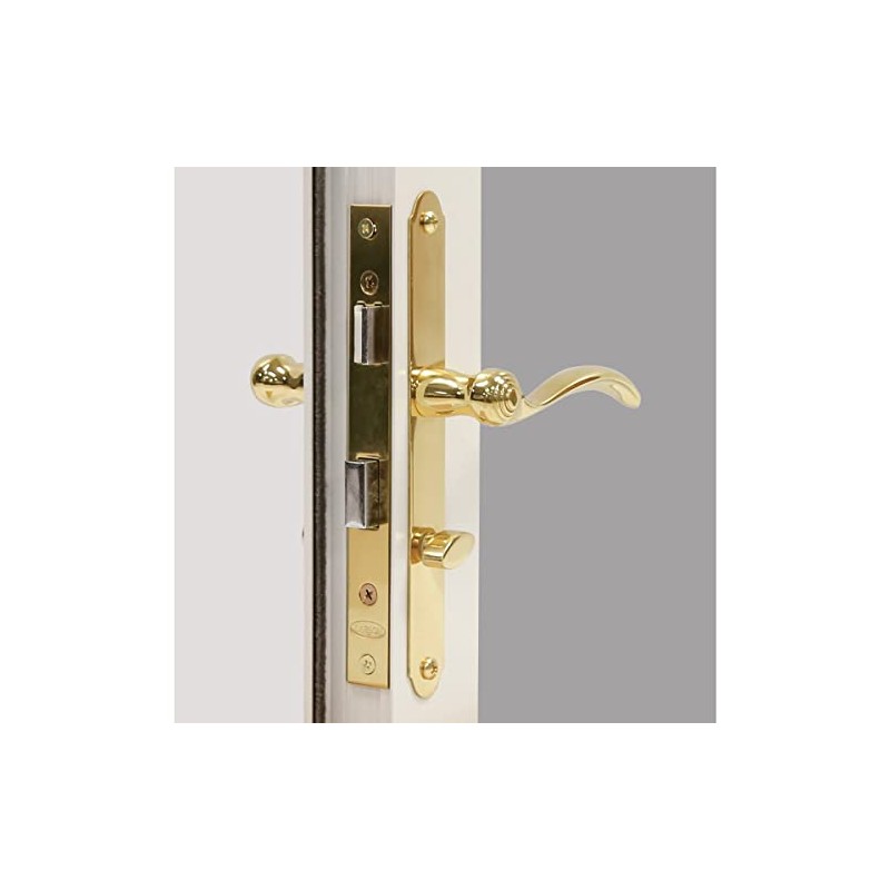Larson Certified Storm Door Revere Mortise Brass Handle Set, Storm