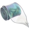 TOP-VIGOR 6cm Wide Sparkly Sheer Wired Organza Ribbon, 10 Yard