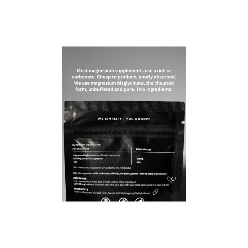 The Cleanest Magnesium Glycinate | Un-Buffered | Made in the