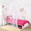 Princess Bed Canopy - Beautiful Silver Sequined Childrens Bed Canopy