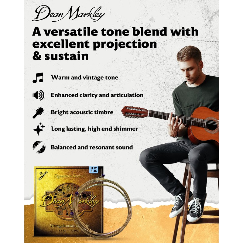 Dean Markley 2202 Acoustic Light 12 Guitar Strings