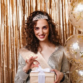 50th Birthday Sash and Tiara, 50th Birthday Decorations Gifts for Women Rhinestone Crown Kit (Rose Gold)