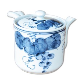 Japanese Teapot Ceramic Kyusu 15.6 fl oz Arita Imari ware Made in Japan Porcelain Tea pot for Green Tea Sato Budou Grape