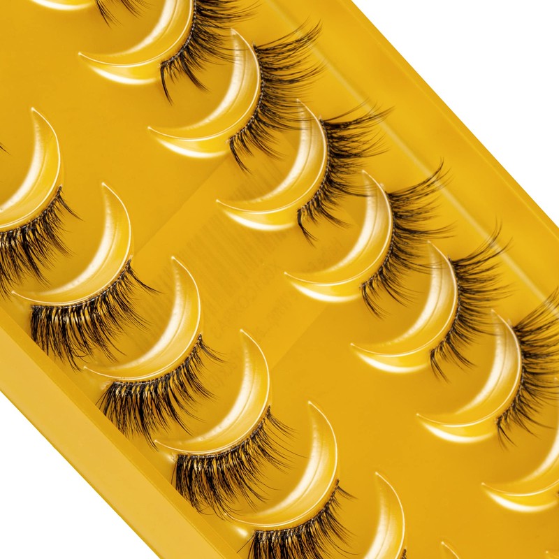 Half False Eyelashes, C Curl, Russian Stripes, False Eyelashes, Natural