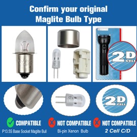 Swess Light Led Conversion Kit for 3-16 Cell C/D MagLite Bulb Flashlights Torch, 3W DC 4-24V LED Flashlight Bulbs for Maglite LED Conversion Bulbs (4 Pack)