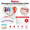 Waterproof Travel Pill Organizer,14 Pouches&Medical Information Card White