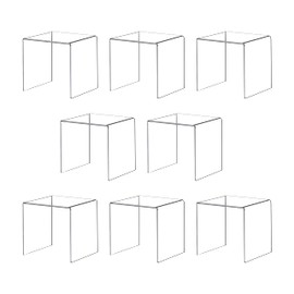 8 Pack Clear Acrylic Riser Square Display Stand For Cupcakes, Arts and Crafts (4x4x4inches)