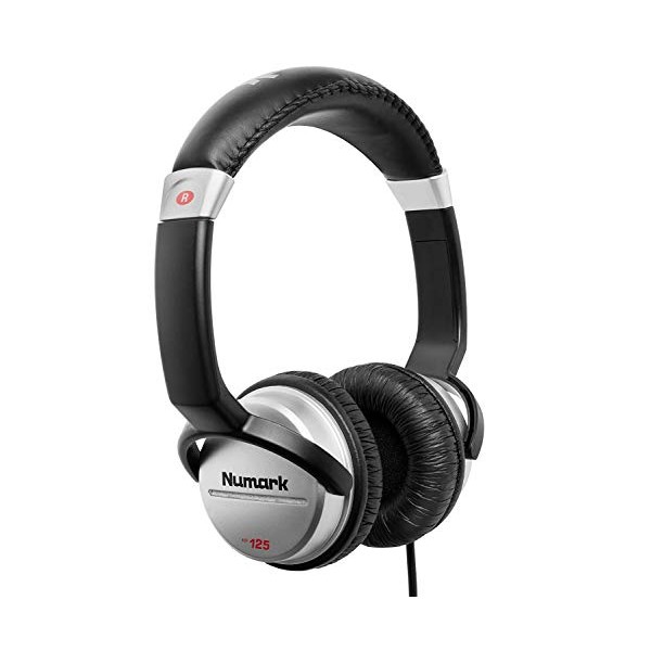 Numark HF125 | Ultra-Portable Professional DJ Headphones With 6ft Cable, 40mm Drivers for Extended Response & Closed Back Design for Superior Isolation