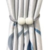 RIJAHO Magnetic Curtain Tiebacks, 2 Pieces Clips Rope Holdbacks Curtain