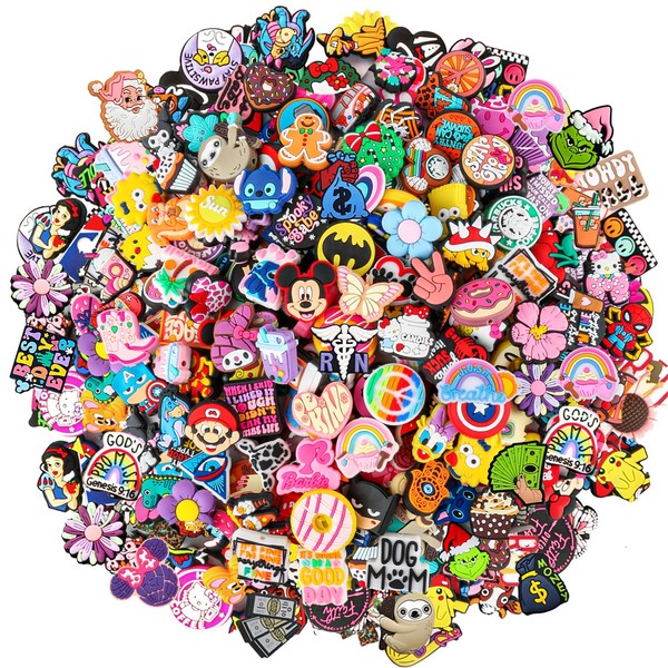 60Pcs Non-Repeat Cartoon Silicone Focal Beads for Pens,Random Cute Characters