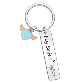 ORZOESD Flight Staff Keychain Flight Attendant Gift Stewardess Keychain Traveler Keychain Airline Worker Jewelry, Traveler Keychain, Default