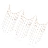 3pcs Hanging Photo Display with Wood Clips Beads DIY 110cm