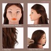DaizySight Mannequin Head with 100% Real Hair, 18" Dark Brown