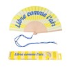 Fisura Libre Comme l'air Wooden Fan Stylish Modern Yellow Stripe