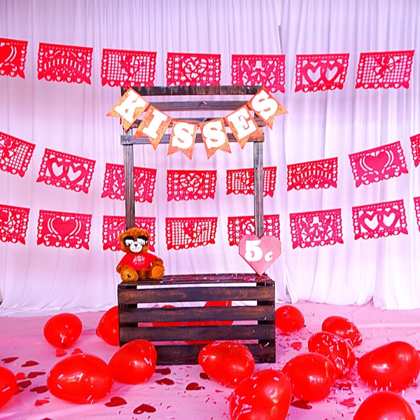 Fiesta Connect Red Valentine's Day Banner, Valentines day decorations for