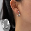 TEOZBLU 3 Pairs of Stainless Steel Clip On Ear Studs