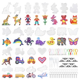23Pcs Fuse Beads Boards, 5mm Animal Clear Plastic Pegboards Adult DIY Craft