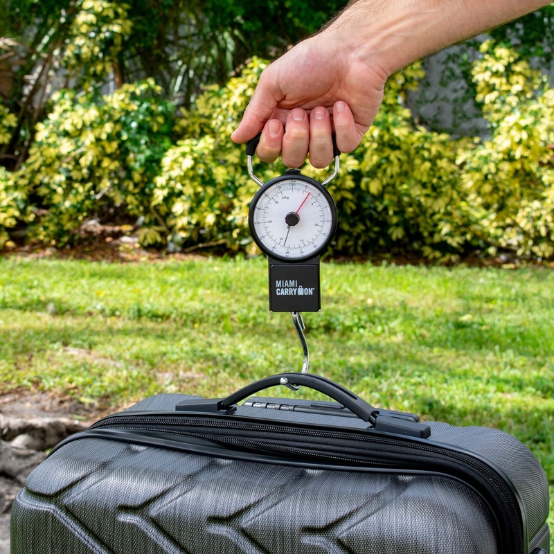 Mechanical Luggage Scale with Tape Measure, Up to 75 Pounds