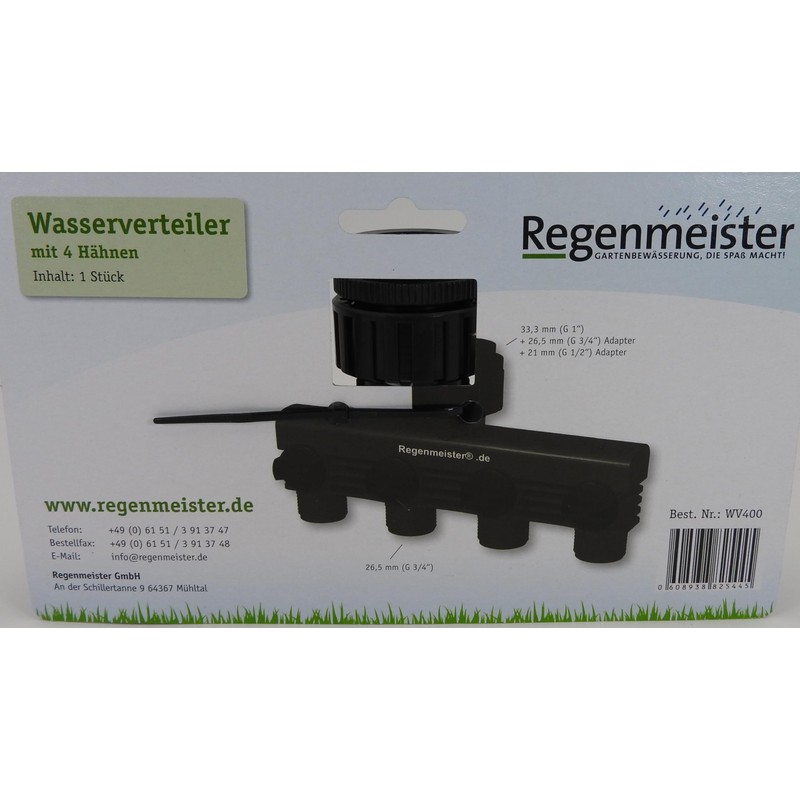 Water Distributor with 4 Taps Dark Grey