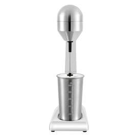 KONKENIE 100W 110V Single Head Stainless Steel Milk Shaker 22000RPM Electric Milk Shake Blender Maker Household Drink Mixer Milk Shaking Machine for Coffee Shop Hotel Restaurant Sliver(7x4.9x15.2in)