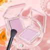 Nude Blushers for Cheeks, Purple Peach Powder Blush Korean Makeup