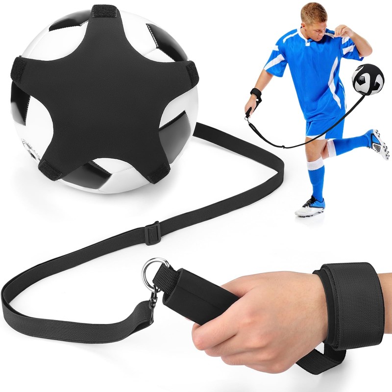 TOBWOLF Soccer Kick Trainer, Adjustable Wrist Belt Soccer Juggling Trainer