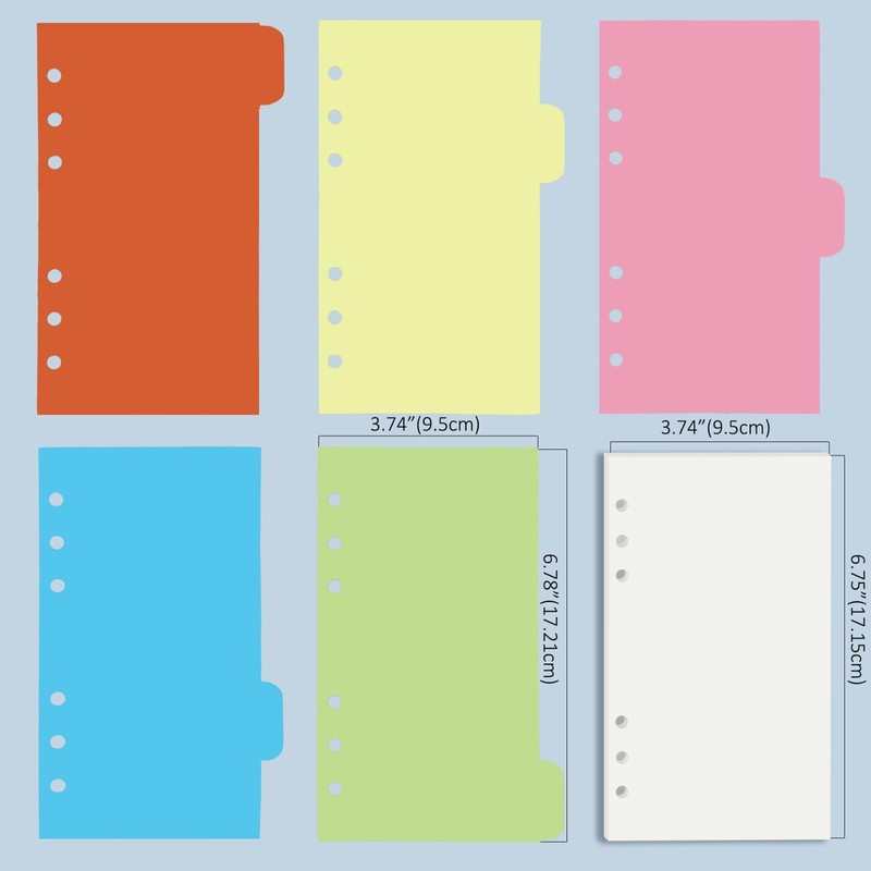 Harphia A6 6-Hole Staple Filler Set Value Pack, 90 Sheets