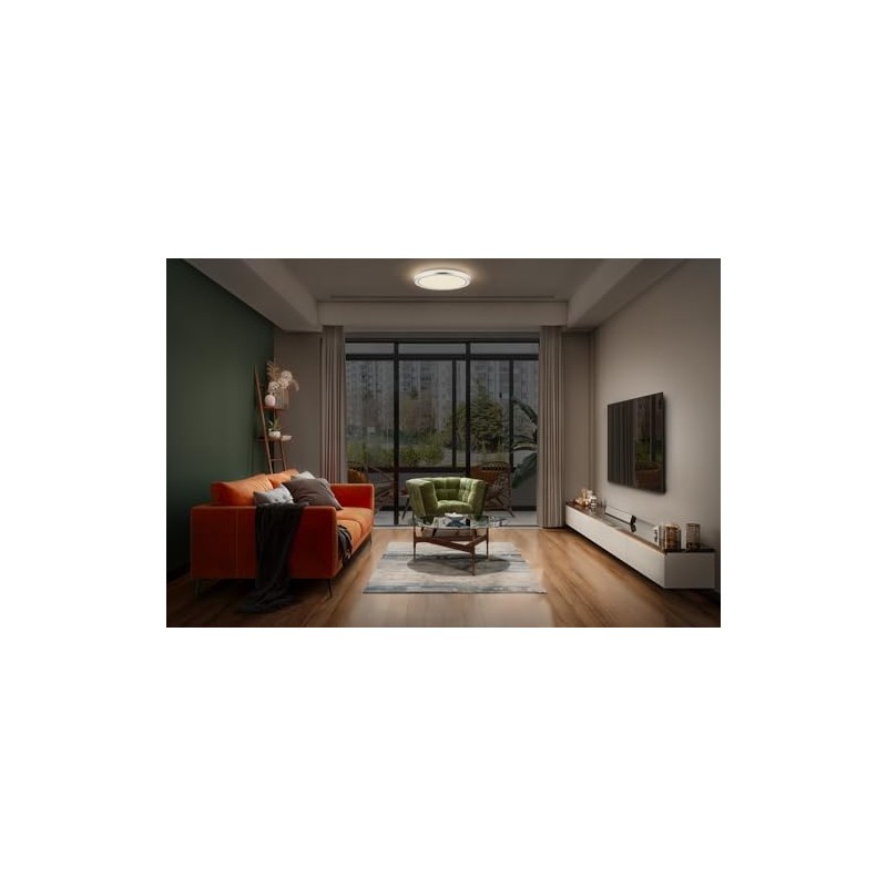 LEDVANCE Orbis Helman Ceiling Light with LED, White/Silver, 24 W,