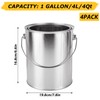 4 PCS 1 Gallon 4 Quart Empty Paint Cans with