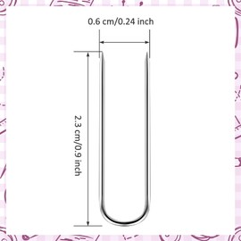 MTLEE 50-Piece Sewing U-pins Double Blocking Fork Stainless Steel Multi-use Pins for Crafts, Jewelry & Decor(0.9 Inch Long,Silver)