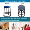 Stool Covers,4PCS Waterproof PU Round Bar Stool Covers Black