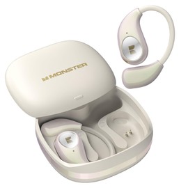 Monster Open Ear AC510 Earbuds, Bluetooth6.0 Wireless Earbuds, Stereo Sound Ear Buds with AI Intelligent Noise Reduction, Type-C Charging, Touch Control, 25H Playback, IPX5 Waterproof Earphones(White)