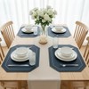 Faux Leather Placemats,Wipeable Dual Sided,Set of 4