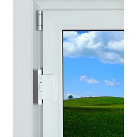 ABUS FAS97 Hinged Side Lock - Keyless Window Lock for the Hinged Side of Windows, Patio Door and Balcony Door - Burglary Protection Against Levering - Concealed Mountable - White