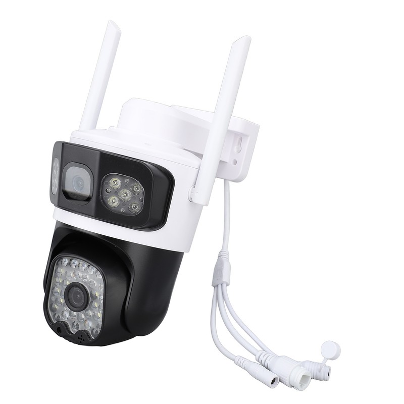 Pan Tilt Security Camera WiFi Dual Lens 4MP Night Vision