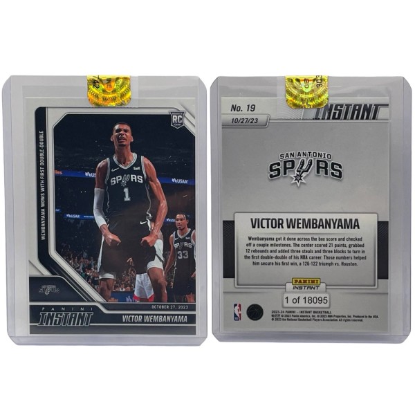 2023 PANINI INSTANT # 19 VICTOR WEMBANYAMA SPURS ROOKIE CARD