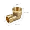 sourcing map Brass Pipe Fitting 90 Degree Street Elbow G3/4