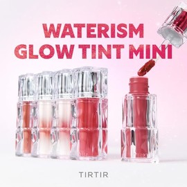 TIRTIR Waterism Glow Tint Mini 1.8 g – Tinte Labial Gloss Hidratante con Brillo tipo Lip Oil, Acabado No Pegajoso – Tono 07 Cassis Plum – Labial Coreano para Maquillaje Diario