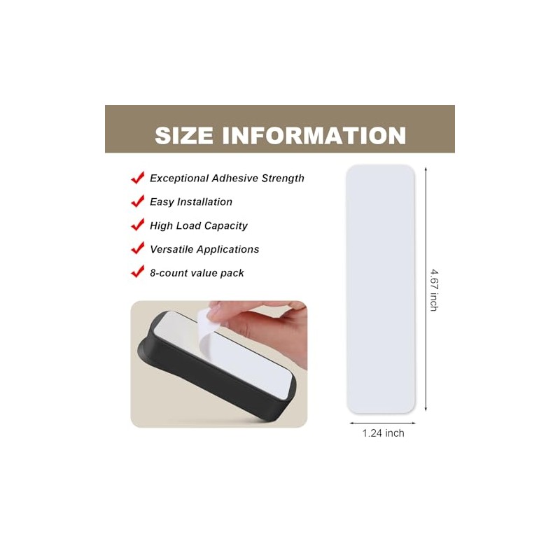 MVSSP 8-Pack Double-Sided Adhesive Strips for Blink Video Doorbell, Drill-Free