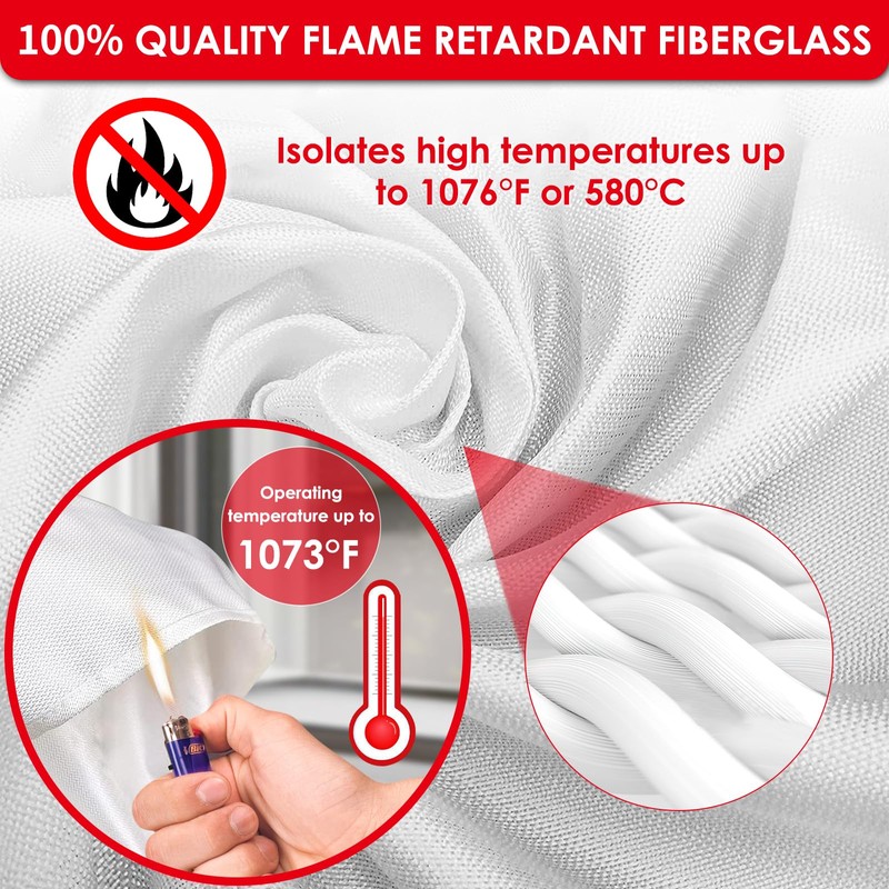 DAWNTREES Fire Blankets Emergency for Kitchen Home,1x1m Emergency Fire Retardant