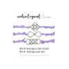 Unbiological Sisters Card, Infinity Wish Bracelets Set for 3 (Purple)