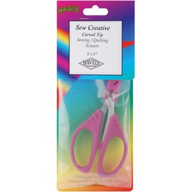Havel's 30140 Sew Creative 5-1/2-Inch Curved Tip Sewing/Quilting Scissors-Pink Comfort Grips