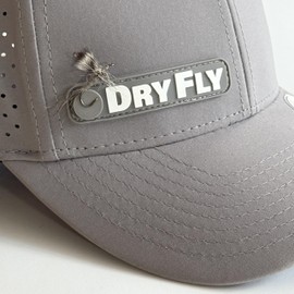 Dry Fly Ultimate Water Shedding Snapback Fly-Fishing Cap for Men & Women with Waterproof Magnetic Fly Post - Adams Gray