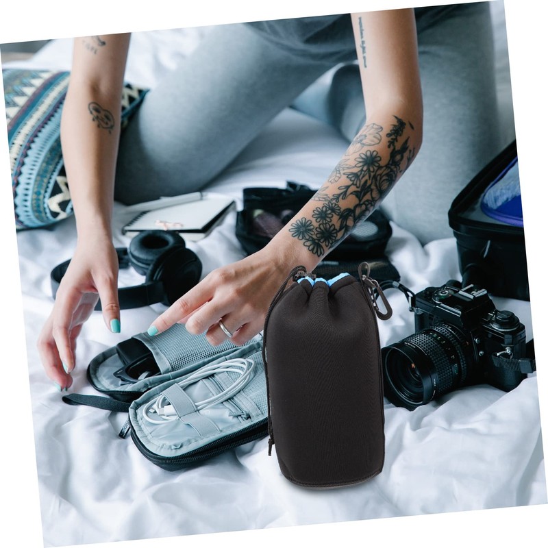 Gadpiparty 4pcs Neoprene Camera Lens Case Pouch Bag Storage for