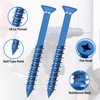 100PCS Concrete Screws Assortment Kit, 1/4" x 2-3/4" Masonry Screws