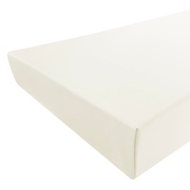 FoamRush 2" x 15" x 15" Gel Memory Foam Seat Cushion with Water Resistant Indoor/Outdoor Canvas Cream Cover with Zip, Upholstery Foam Cushion, Couch Cushion Replacement, Chair Cushion, Plush Support