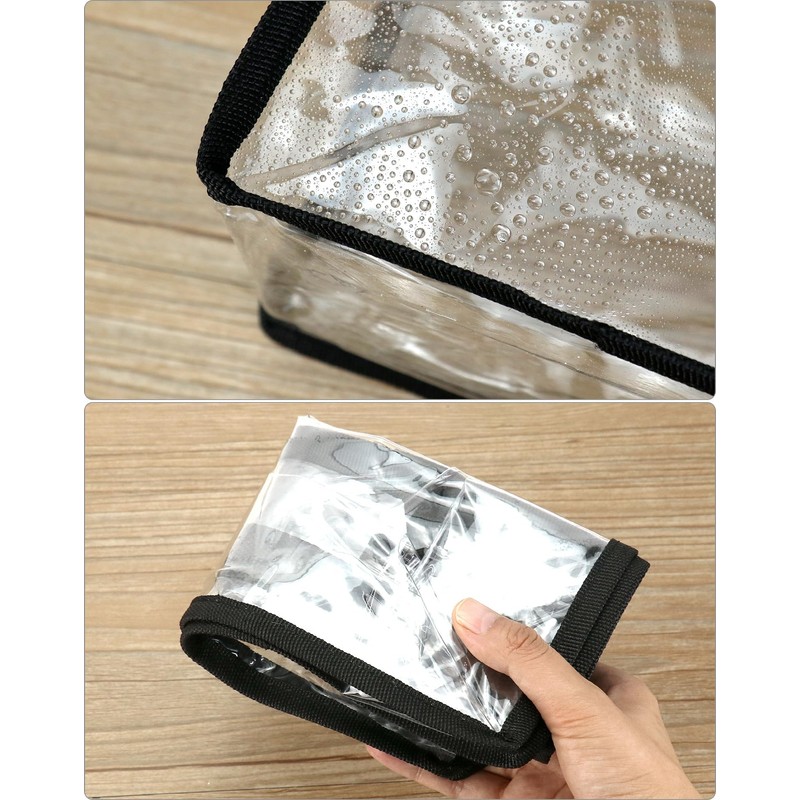 QWORK Transparent PVC Stadium Approved Tote Bags, 4 Pack 12x6x12