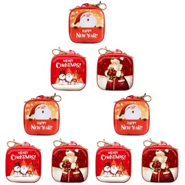 Gadpiparty Pack of 9 Christmas Wallets Money Box for Money Gift Christmas Favours for Christmas Parties Money Holder Christmas Cards Gift Box Round Child