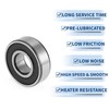 ACROPIX Bearings 6202LLU Ball Bearings Double Seal 15x35x11mm Black Silver