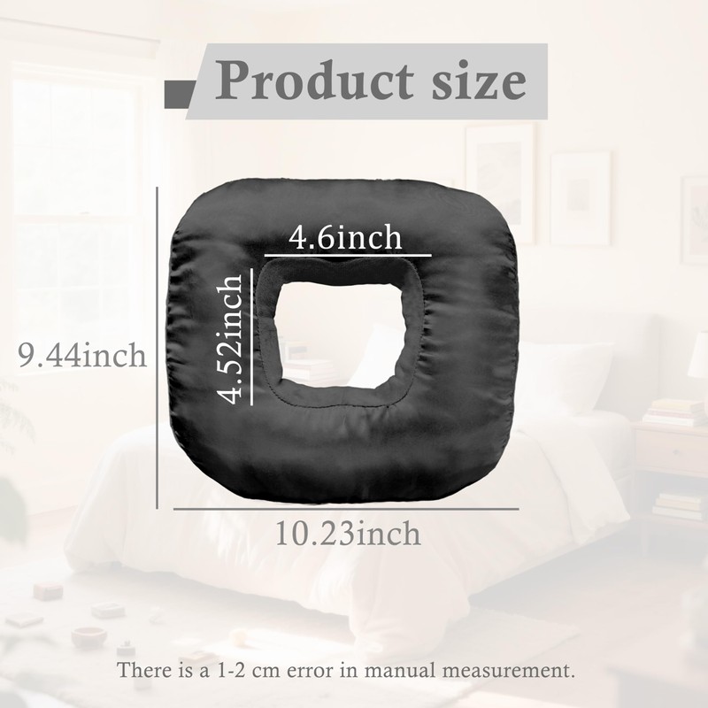 Ear Piercing Pillow for Side Sleepers with Ear-Shaped Hole for